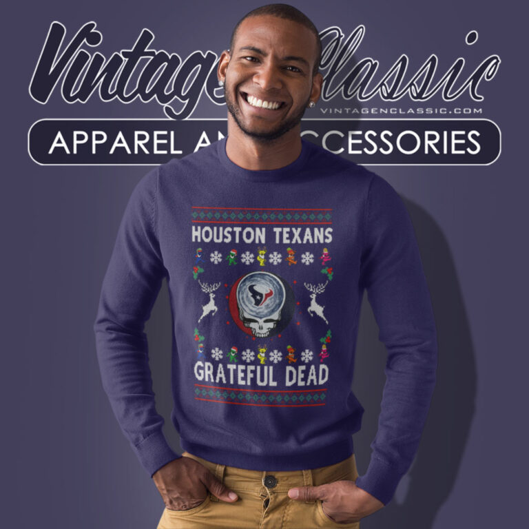Grateful Dead Houston Texans Ugly Christmas Sweatshirt Grateful Dead Houston Texans Ugly Christmas Sweatshirt