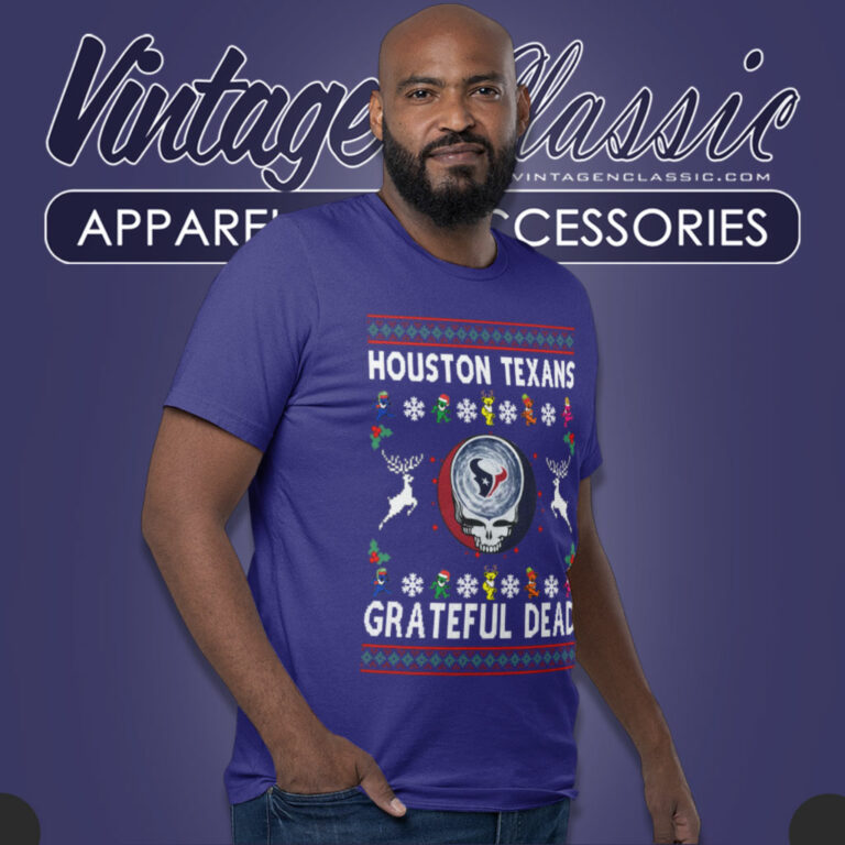 Grateful Dead Houston Texans Ugly Christmas T Shirt Grateful Dead Houston Texans Ugly Christmas T Shirt