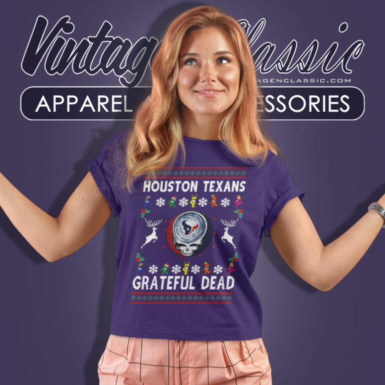 Grateful Dead Houston Texans Ugly Christmas Women T Shirt Grateful Dead Houston Texans Ugly Christmas Women T Shirt