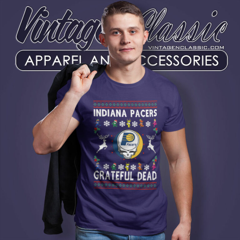 Grateful Dead Indiana Pacers Ugly Christmas T Shirt Grateful Dead Indiana Pacers Ugly Christmas T Shirt