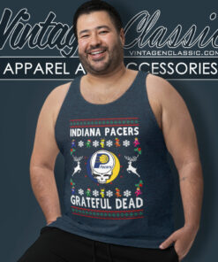 Grateful Dead Indiana Pacers Ugly Christmas Tank Top Racerback