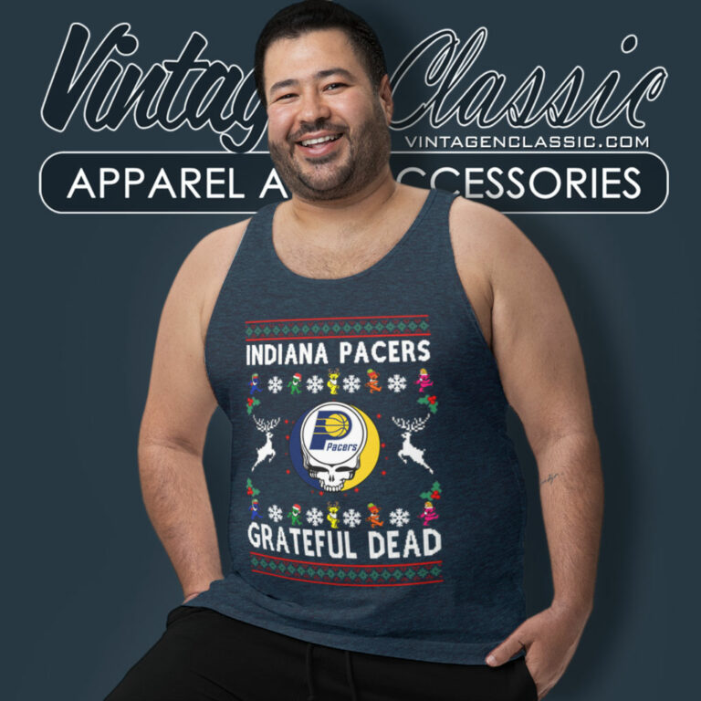 Grateful Dead Indiana Pacers Ugly Christmas Tank Top Racerback Grateful Dead Indiana Pacers Ugly Christmas Tank Top Racerback