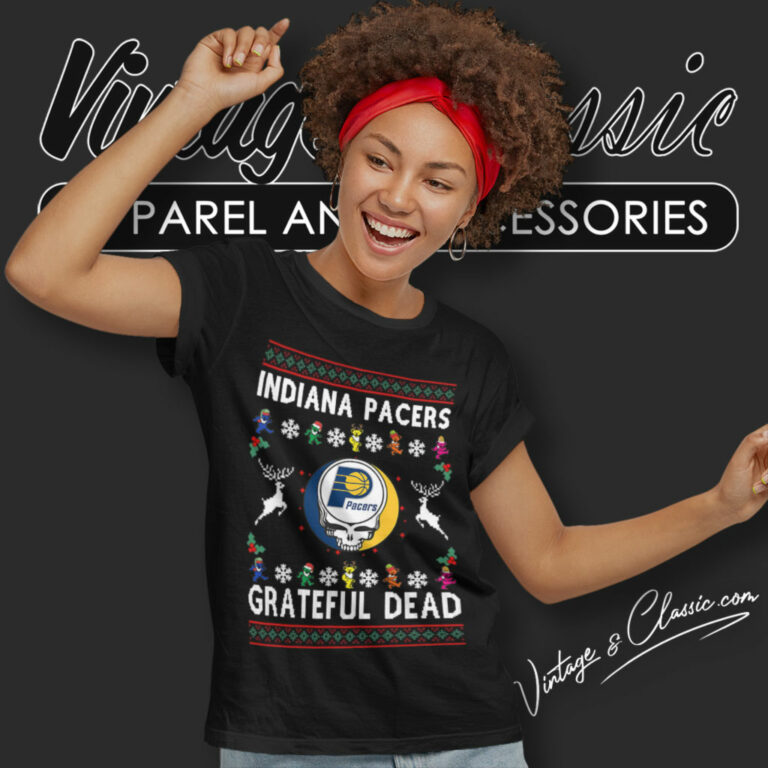 Grateful Dead Indiana Pacers Ugly Christmas Women T Shirt Grateful Dead Indiana Pacers Ugly Christmas Women T Shirt