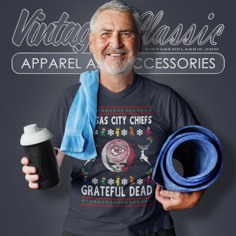 Grateful Dead Kansas City Chiefs Ugly Christmas V Neck TShirt Grateful Dead Kansas City Chiefs Ugly Christmas V Neck TShirt