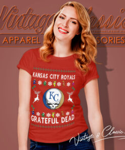 Grateful Dead Kansas City Royals Ugly Christmas Women T Shirt