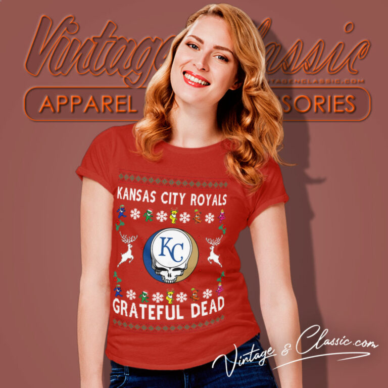 Grateful Dead Kansas City Royals Ugly Christmas Women T Shirt Grateful Dead Kansas City Royals Ugly Christmas Women T Shirt
