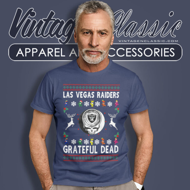 Grateful Dead Las Vegas Raiders Ugly Christmas T Shirt Grateful Dead Las Vegas Raiders Ugly Christmas T Shirt