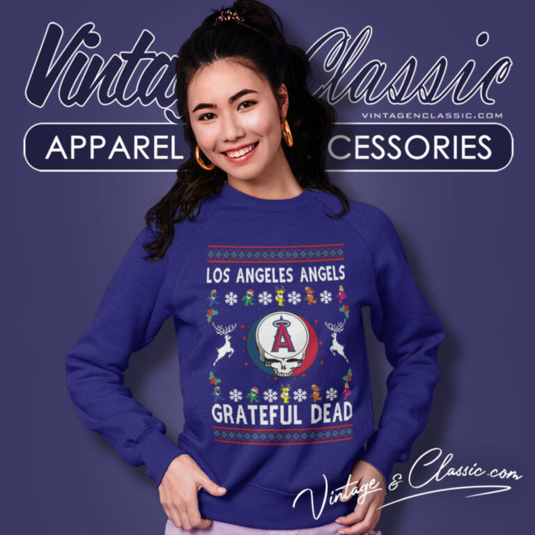 Grateful Dead Los Angeles Angels Ugly Christmas Sweatshirt Grateful Dead Los Angeles Angels Ugly Christmas Sweatshirt