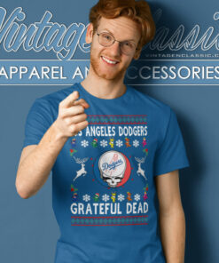 Grateful Dead Los Angeles Dodgers Ugly Christmas T Shirt