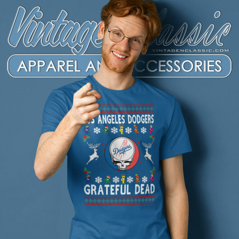 Grateful Dead Los Angeles Dodgers Ugly Christmas T Shirt Grateful Dead Los Angeles Dodgers Ugly Christmas T Shirt