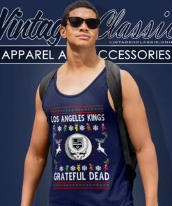 Grateful Dead Los Angeles Kings Ugly Christmas Tank Top Racerback