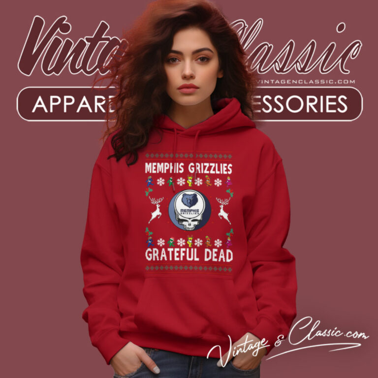 Grateful Dead Memphis Grizzlies Ugly Christmas Hoodie Grateful Dead Memphis Grizzlies Ugly Christmas Hoodie