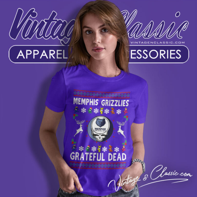 Grateful Dead Memphis Grizzlies Ugly Christmas Women T Shirt Grateful Dead Memphis Grizzlies Ugly Christmas Women T Shirt