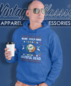 Grateful Dead Miami Dolphins Ugly Christmas Hoodie
