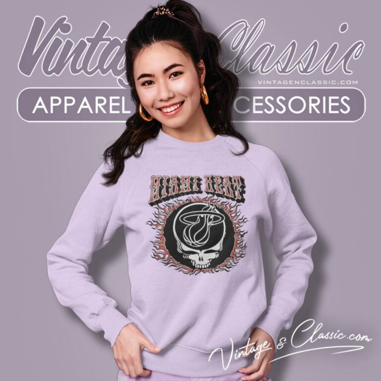 Grateful Dead Miami Heat Flaming Skull Sweatshirt Grateful Dead Miami Heat Flaming Skull Sweatshirt