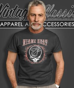 Grateful Dead Miami Heat Flaming Skull T Shirt