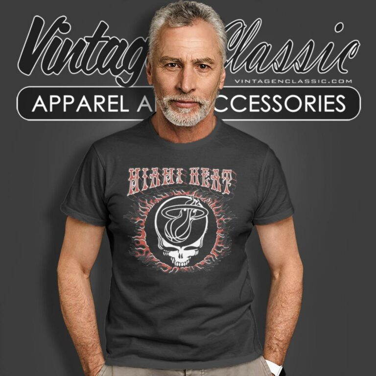 Grateful Dead Miami Heat Flaming Skull T Shirt Grateful Dead Miami Heat Flaming Skull T Shirt