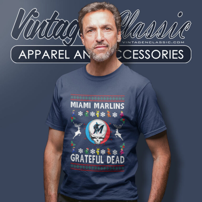 Grateful Dead Miami Marlins Ugly Christmas T Shirt Grateful Dead Miami Marlins Ugly Christmas T Shirt