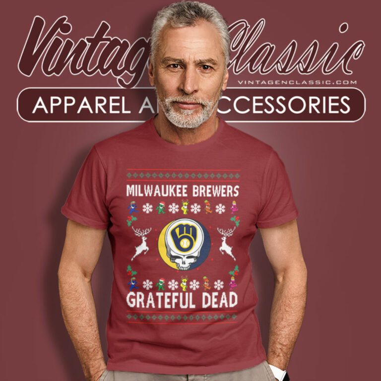 Grateful Dead Milwaukee Brewers Ugly Christmas T Shirt Grateful Dead Milwaukee Brewers Ugly Christmas T Shirt