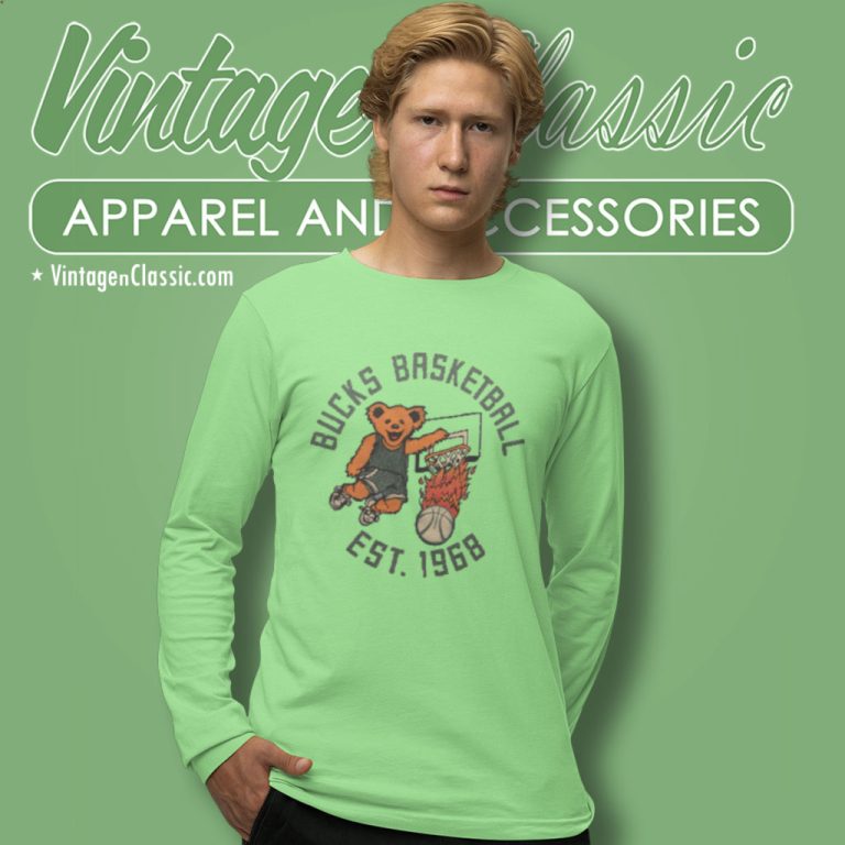 Grateful Dead Milwaukee Bucks Long Sleeve Tee Grateful Dead Milwaukee Bucks Long Sleeve Tee