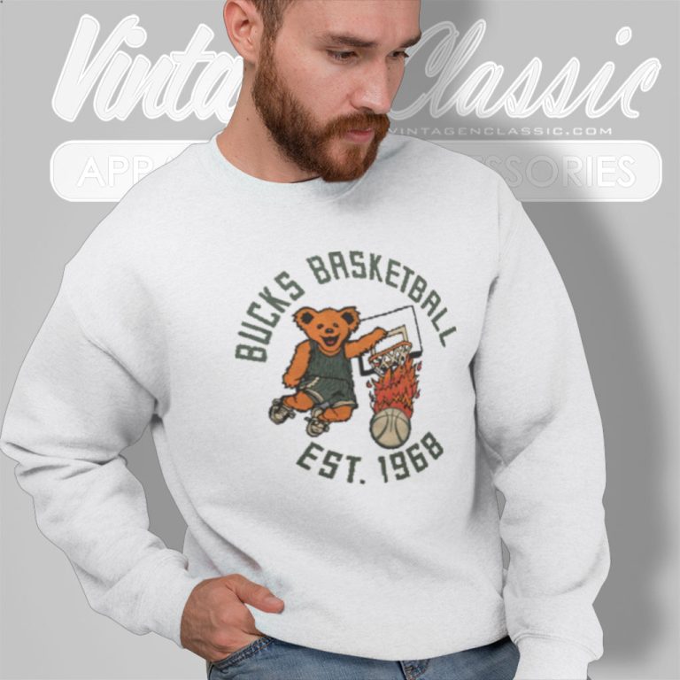 Grateful Dead Milwaukee Bucks Sweatshirt Grateful Dead Milwaukee Bucks Sweatshirt