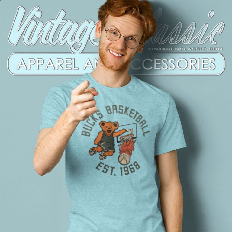 Grateful Dead Milwaukee Bucks T Shirt Grateful Dead Milwaukee Bucks T Shirt