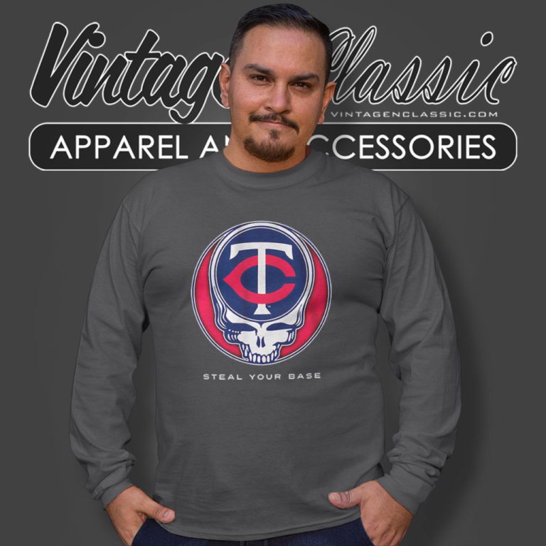 Grateful Dead Minnesota Twins Steal Your Base Long Sleeve Tee Grateful Dead Minnesota Twins Steal Your Base Long Sleeve Tee
