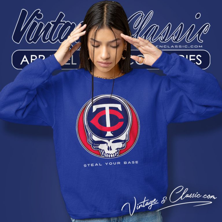 Grateful Dead Minnesota Twins Steal Your Base Sweatshirt Grateful Dead Minnesota Twins Steal Your Base Sweatshirt
