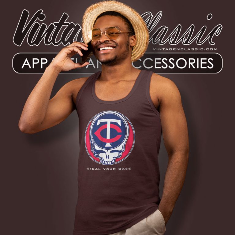 Grateful Dead Minnesota Twins Steal Your Base Tank Top Racerback Grateful Dead Minnesota Twins Steal Your Base Tank Top Racerback
