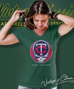 Grateful Dead Minnesota Twins Steal Your Base V Neck TShirt