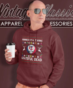Grateful Dead Minnesota Twins Ugly Christmas Hoodie