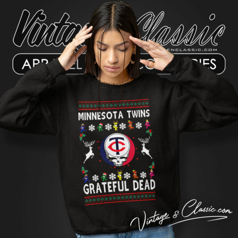 Grateful Dead Minnesota Twins Ugly Christmas Sweatshirt Grateful Dead Minnesota Twins Ugly Christmas Sweatshirt