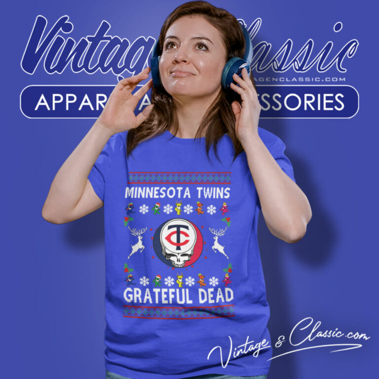 Grateful Dead Minnesota Twins Ugly Christmas Women T Shirt Grateful Dead Minnesota Twins Ugly Christmas Women T Shirt