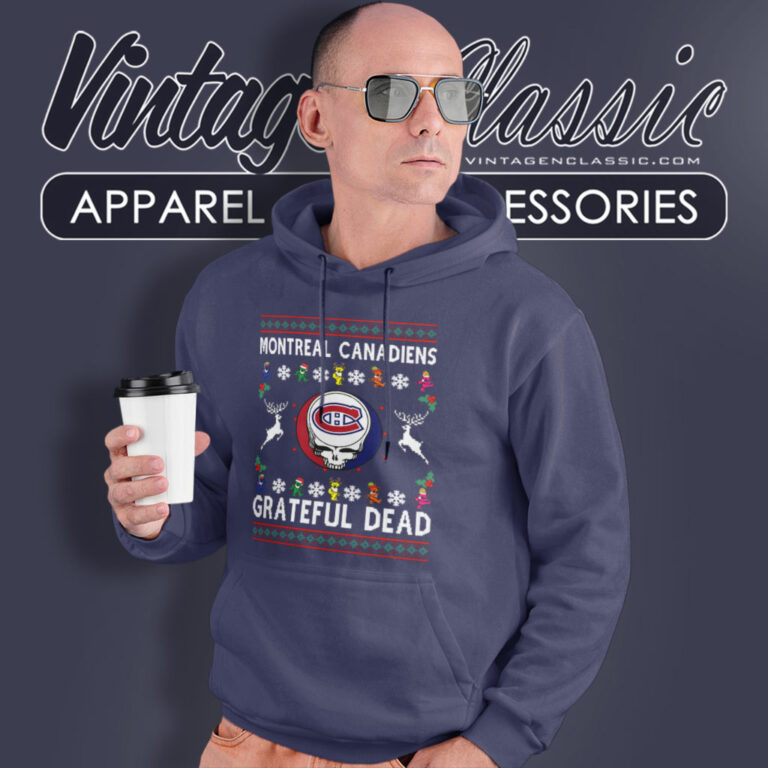 Grateful Dead Montreal Canadiens Ugly Christmas Hoodie Grateful Dead Montreal Canadiens Ugly Christmas Hoodie