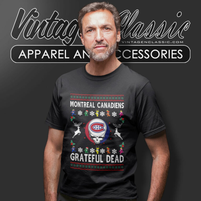 Grateful Dead Montreal Canadiens Ugly Christmas T Shirt Grateful Dead Montreal Canadiens Ugly Christmas T Shirt