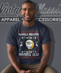 Grateful Dead Nashville Predators Ugly Christmas T Shirt