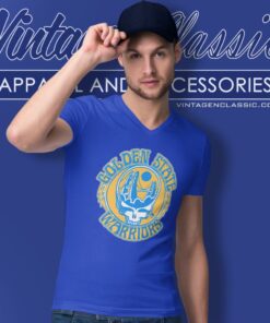 Grateful Dead Nba Golden State Warriors Skull V Neck TShirt