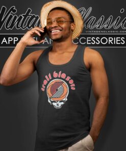 Grateful Dead Nba Portland Trail Blazers Skull Tank Top Racerback