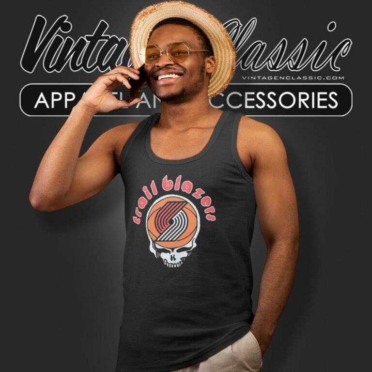 Grateful Dead Nba Portland Trail Blazers Skull Tank Top Racerback Grateful Dead Nba Portland Trail Blazers Skull Tank Top Racerback
