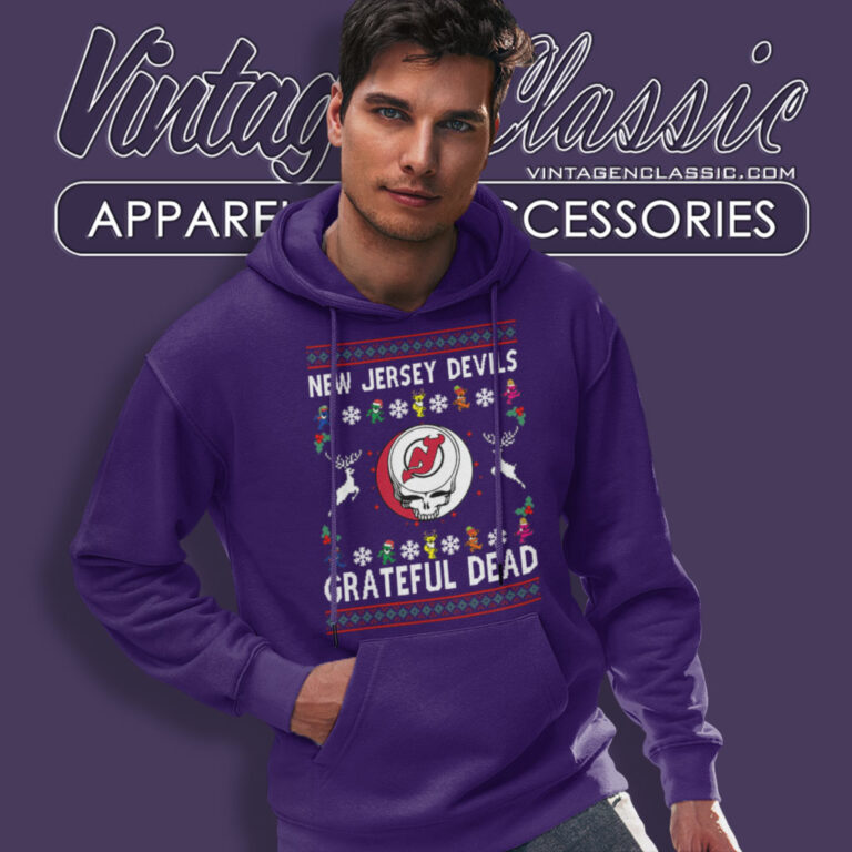 Grateful Dead New Jersey Devils Ugly Christmas Hoodie Grateful Dead New Jersey Devils Ugly Christmas Hoodie