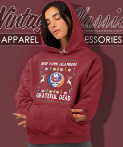Grateful Dead New York Islanders Ugly Christmas Hoodie