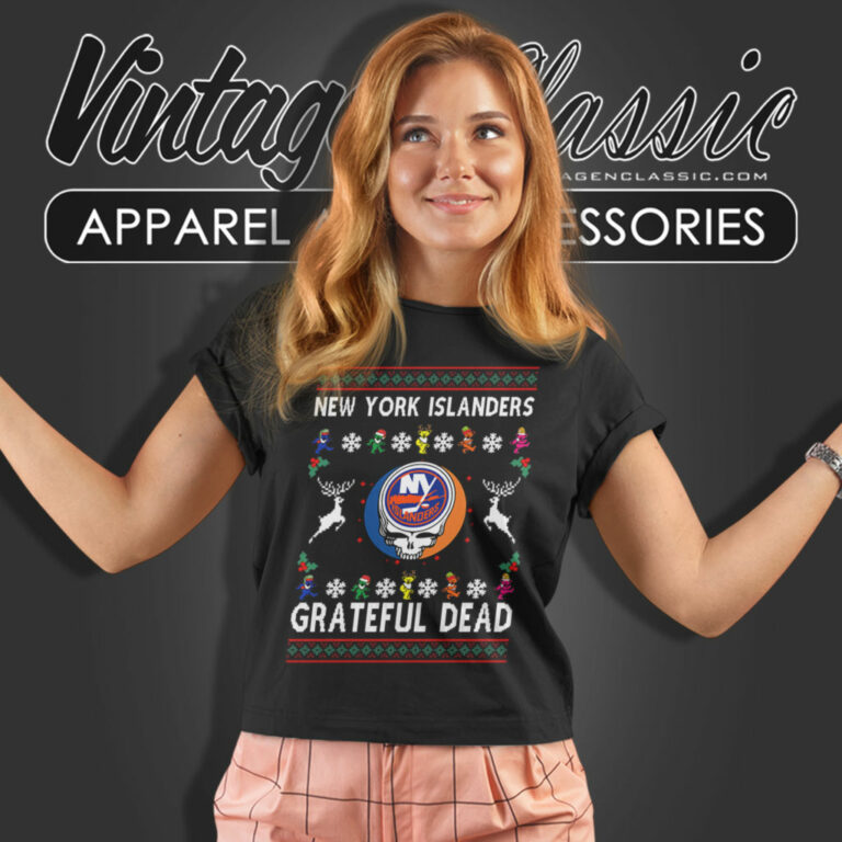 Grateful Dead New York Islanders Ugly Christmas Women T Shirt Grateful Dead New York Islanders Ugly Christmas Women T Shirt