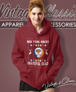 Grateful Dead New York Knicks Ugly Christmas Hoodie