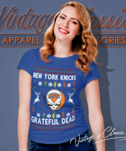 Grateful Dead New York Knicks Ugly Christmas Women T Shirt