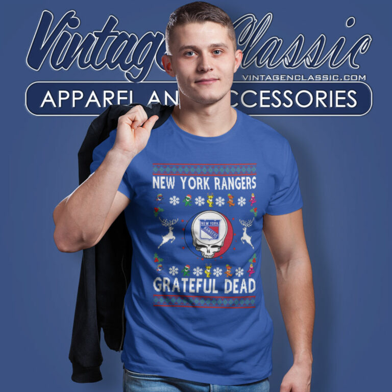 Grateful Dead New York Rangers Ugly Christmas T Shirt Grateful Dead New York Rangers Ugly Christmas T Shirt