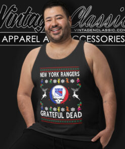 Grateful Dead New York Rangers Ugly Christmas Tank Top Racerback