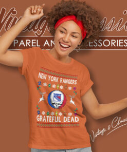 Grateful Dead New York Rangers Ugly Christmas Women T Shirt