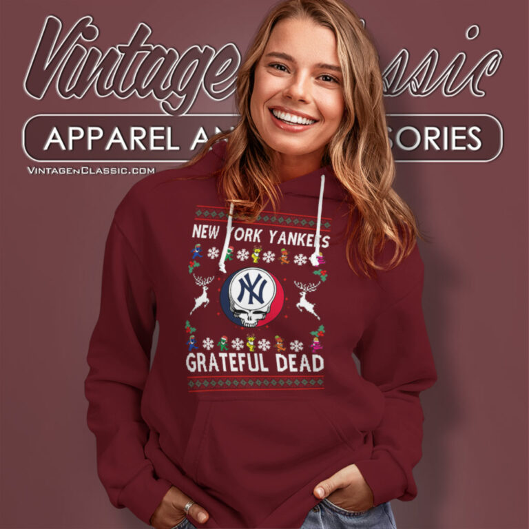 Grateful Dead New York Yankees Ugly Christmas Hoodie Grateful Dead New York Yankees Ugly Christmas Hoodie