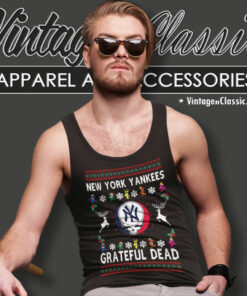 Grateful Dead New York Yankees Ugly Christmas Tank Top Racerback