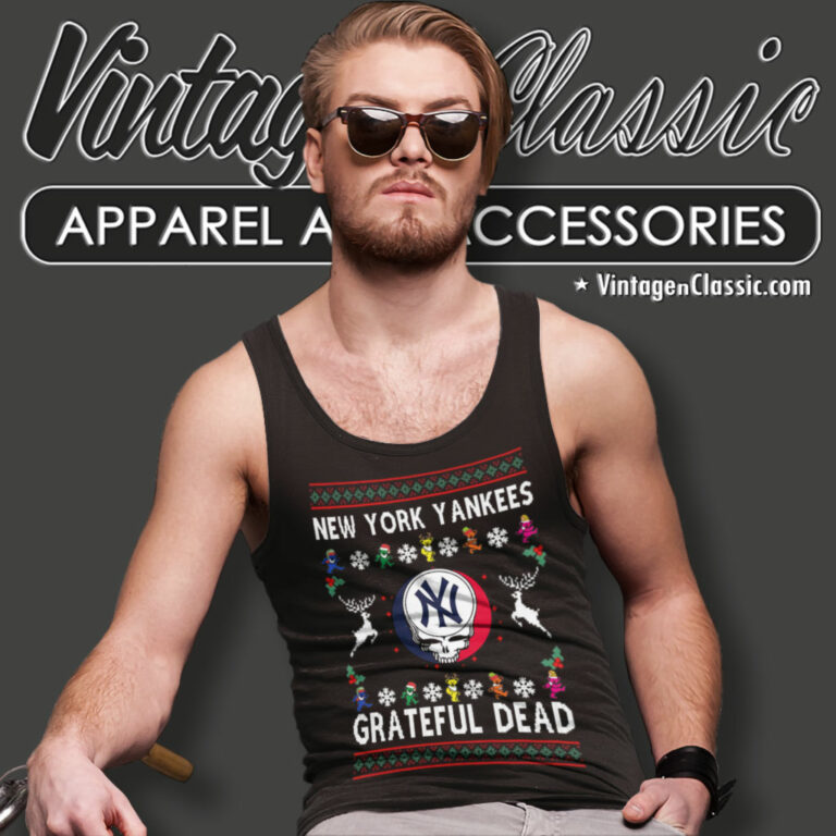 Grateful Dead New York Yankees Ugly Christmas Tank Top Racerback Grateful Dead New York Yankees Ugly Christmas Tank Top Racerback
